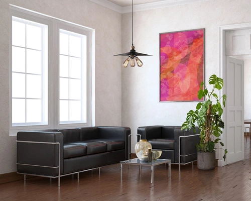 Fotel wypoczynkowy Kubik czarna skóra naturalna nowoczesny do salonu inspirowany LC2