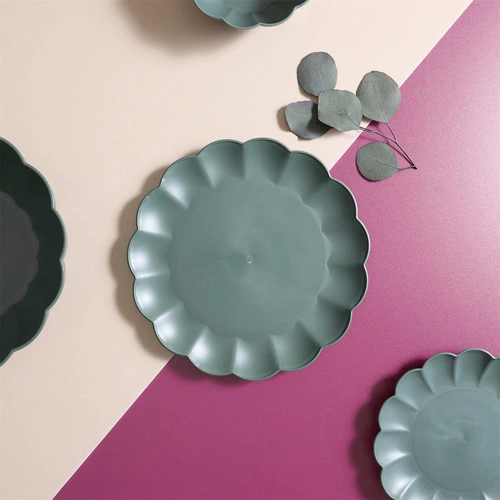 Talerz obiadowy Iris 25,5cm szary ciemny