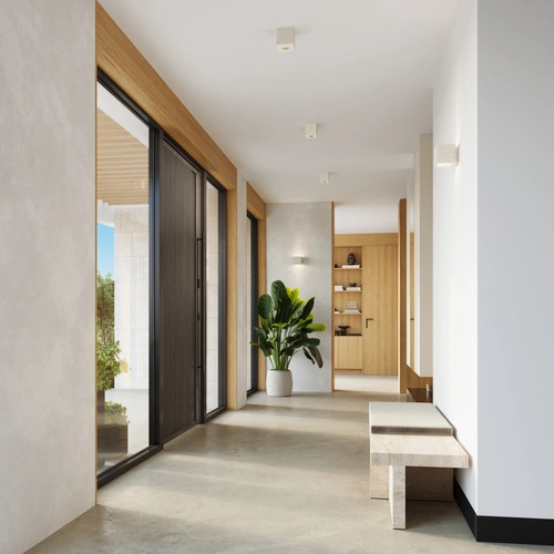 Plafon kwadratowy betonowy QUAD beżowy industrialny do kuchni i salonu SOLLUX