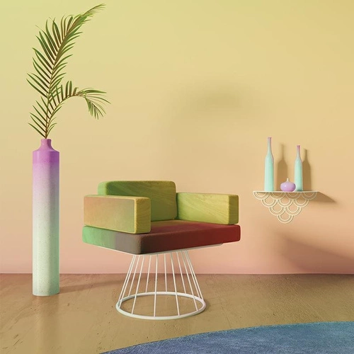 Nowoczesna półka ścienna Husk czarna metalowa na książki i dekoracje do salonu POLYHEDRA