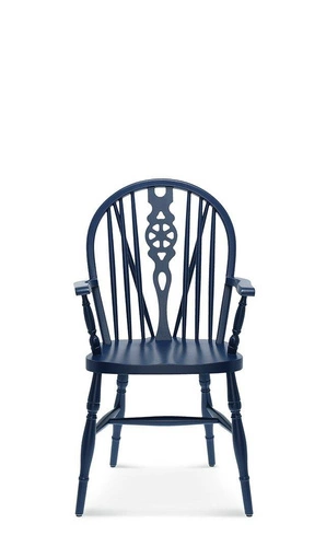 Krzesło drewniane Fameg Windsor z podłokietnikami do jadalni lub kuchni personalizowane