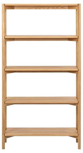 Regał na książki drewniany Braidwood dąb 86 cm skandynawski do salonu Actona