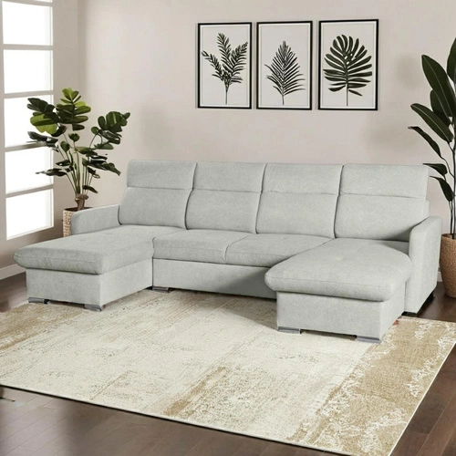 Narożnik Limi U z funkcją spania szary    Sicuro 65