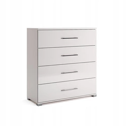 Komoda Flory biała połysk 100 cm nowoczesna z szufladami do salonu i sypialni