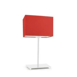 Lampka nocna AMALFI nowoczesna czerwona z abażurem do sypialni i salonu LYSNE 40 cm