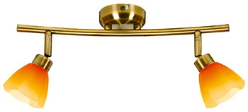 Lampa sufitowa Kango listwa 2x40W G9 patyna/rainbow