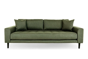 Sofa Lido 3 oliwkowa zieleń/ nogi czarne