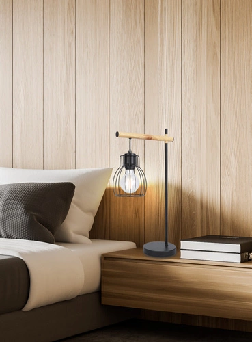 Lampa stołowa Bernita lampa gabinetowa 1x60W E27czarny