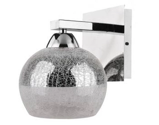 Nowoczesny kinkiet ścienny Cromina chrom CANDELLUX LIGHTING do sypialni i salonu szklany