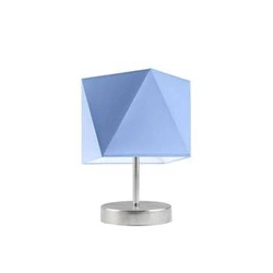 Lampka nocna PASADENA nowoczesna z niebieskim abażurem do sypialni i salonu LYSNE 30 cm