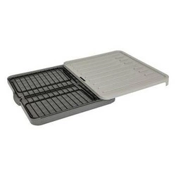 Ociekacz do naczyń na blat szary 5five simply smart prostokątny z wyjmowaną tacą 58 cm