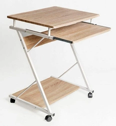 Biurko młodzieżowe nowoczesne Atryda Intesi z półkami i wysuwaną półką na klawiaturę na kółkach