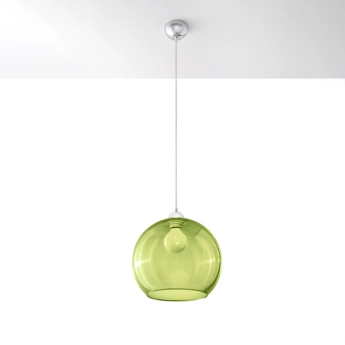 Lampa wisząca kula szklana Ball zielona nowoczesna do salonu, kuchni i jadalni