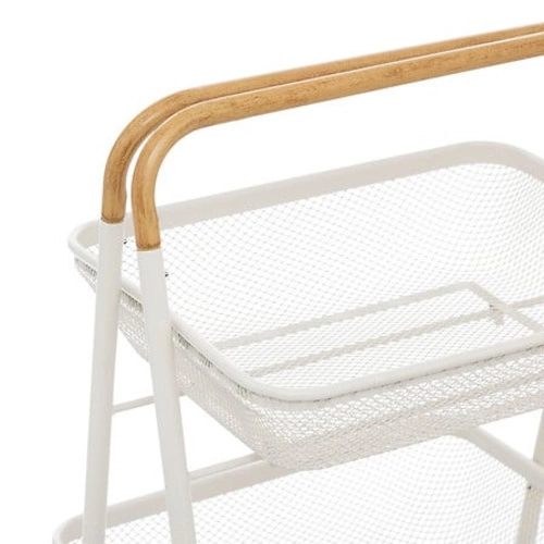 Metalowy wózek 3-poziomowy Mayaj biały na kółkach do kuchni, łazienki lub biura 5five