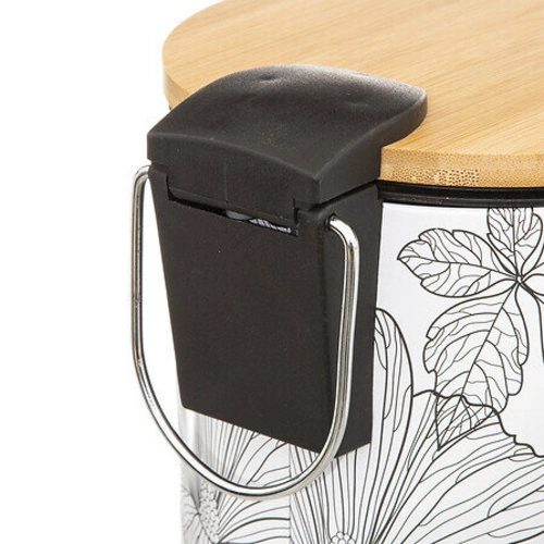 Kosz na śmieci do łazienki BlackFlora 3l nowoczesny biało-czarny z pedałem Soft Close