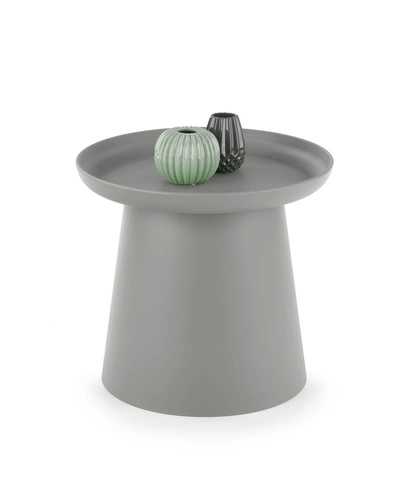 Stolik kawowy okrągły Xena 50cm szary nowoczesny skandynawski do salonu Intesi