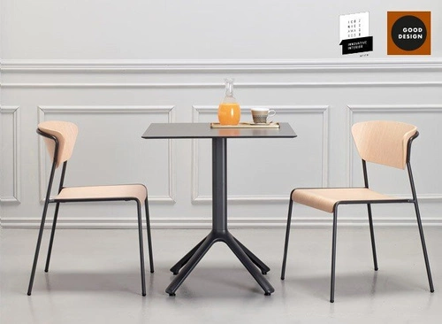 Krzesło drewniane Lisa SCAB Design do jadalni i kuchni nowoczesne dąb antracytowy