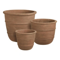 Zestaw 3 donic ogrodowych Kragholm terakota House Nordic z drenażem