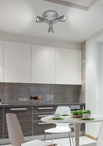 Lampa sufitowa Picardo plafon 3x40W E14 szaro srebrny