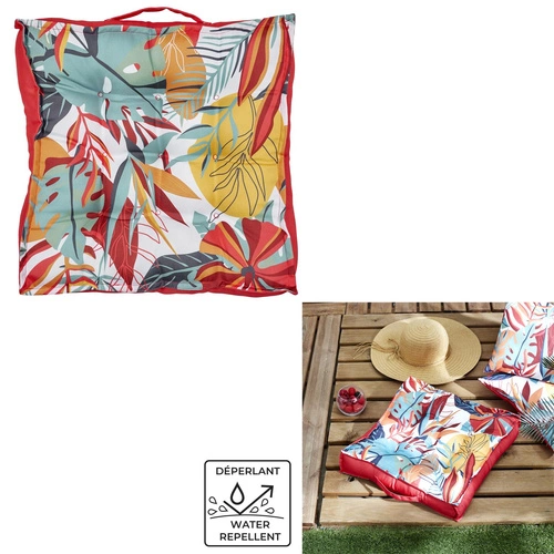 Poduszka ogrodowa Exotic paradise Intesi hydrofobowa kwadratowa 40x40 nowoczesna