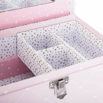 Pudełko/ szkatułka na biżuterię różowa