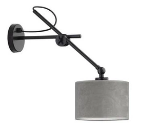 Kinkiet ścienny HAMILTON VELUR nowoczesny szary welurowy do sypialni salonu Lysne 45 cm