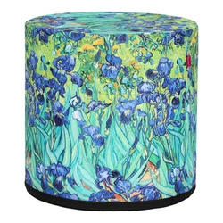 Pufa ogrodowa okrągła Gogh Intesi wodoodporna nowoczesna do ogrodu i na balkon 40 cm