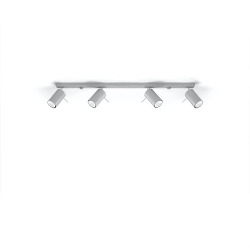 Plafon sufitowy RING 4L szary nowoczesny loftowy metalowy do salonu, kuchni i sypialni