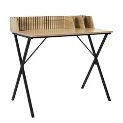 Biurko loftowe Klaus naturalne 90 cm nowoczesne do pracy i nauki Intesi
