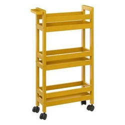 5five simply smart Colors nowoczesny pojemny wózek na kółkach 3-poziomowy musztardowy do kuchni