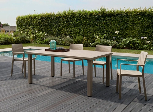 Stół rozkładany do ogrodu i jadalni Per3 SCAB Design nowoczesny antracytowy 170–220 cm