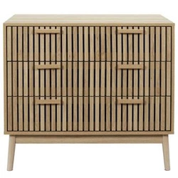 Komoda drewniana Klaus z szufladami 90 cm skandynawska do salonu i sypialni Intesi