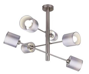 Lampa wisząca Sax sztyca 6x40W E14 satyna