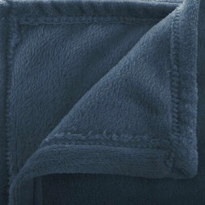 Koc Flanelowy granatowy 180x230cm