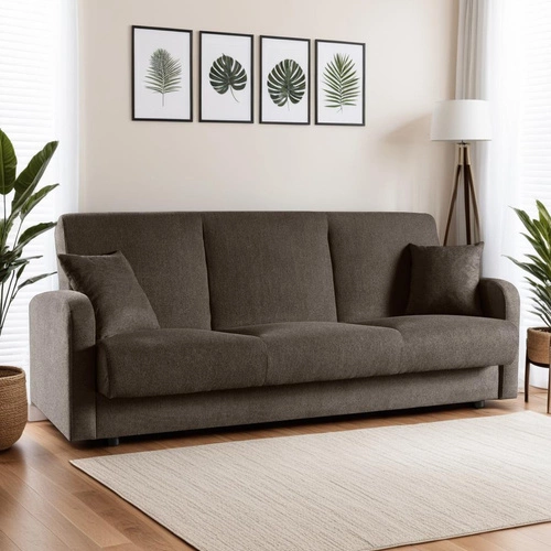 Sofa Corsica z funkcją spania brązowy ciemny Matana 20