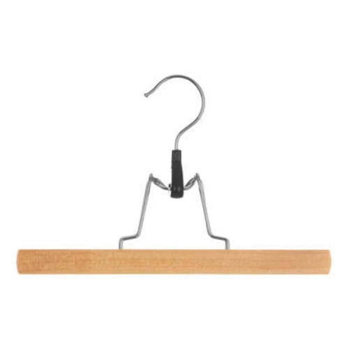 5five simply smart zestaw 3 drewnianych wieszaków z klipsami do szafy na spodnie i spódnice