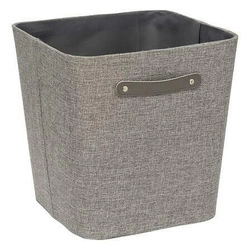 Pudełko materiałowe Ronda 31x31x31 cm szare z uchwytem do regału i garderoby 5five