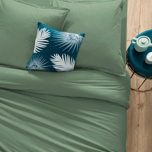 Prześcieradło bawełniane zielone Atmosphera 240x290 cm do sypialni i pokoju młodzieżowego