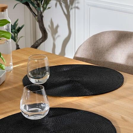 Okrągła podkładka pod talerz oliwkowa 38 cm pleciona do kuchni 5five simply smart