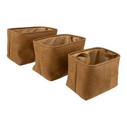 Zestaw 3 brązowych koszy dekoracyjnych Roméo Atmosphera do przechowywania drobiazgów