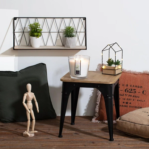 Półka ścienna loftowa Wire złota na książki i dekoracje do salonu Atmosphera