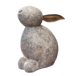 Intesi figurka wielkanocna siedzący królik 51 cm szary nowoczesna dekoracja do salonu