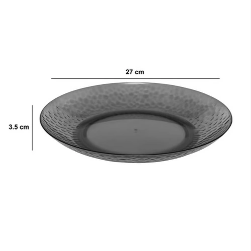 Talerz Estiva 27 cm plastikowy            ciemnoszary