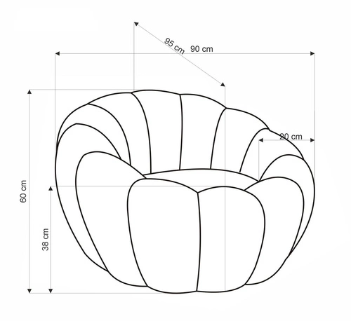 Fotel wypoczynkowy Zitra boucle beżowy do salonu nowoczesny przytulny fotel relaksacyjny