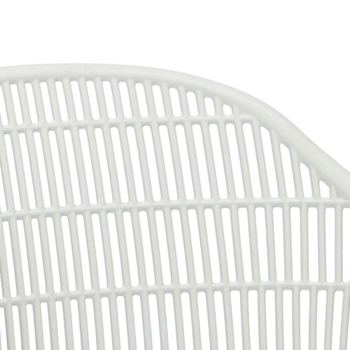 Krzesło ogrodowe Becker białe z tworzywa sztucznego Intesi z podłokietnikami w stylu boho