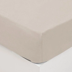 Prześcieradło bawełniane z gumką Atmosphera 140x190 cm szare do sypialni