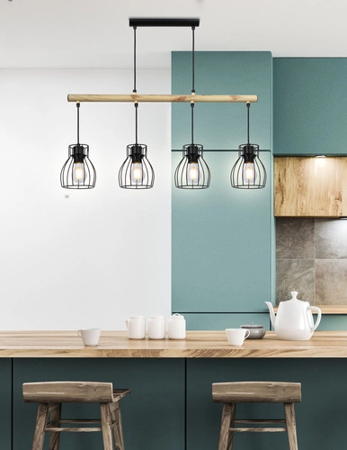 Lampa wisząca Bernita 4x60W E27 czarny