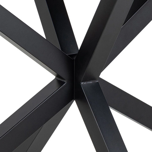 Stół nowoczesny do jadalni Heaven 135x80 cm biały ceramiczny blat czarne metalowe nogi Actona