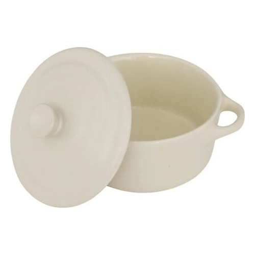 Cocotte ceramiczne 10 cm beżowe