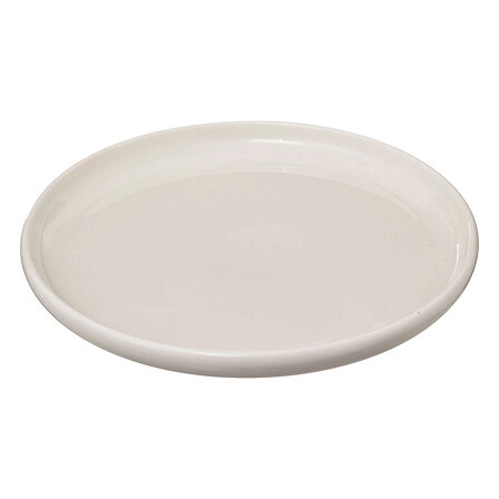 Talerz deserowy Nora okrągły ceramiczny biały 21 cm do jadalni do zmywarki